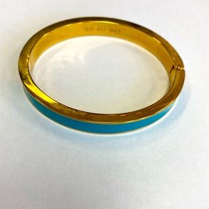 Kate Spade Turquoise and gold bangle bracelet